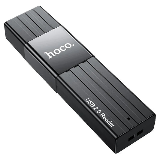 Hoco HB20 card reader 2 σε 1, USB-A 2.0, μαύρο