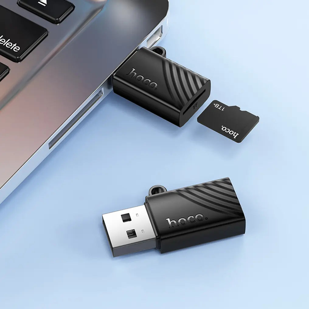 Hoco HB53 Card Reader TF σε USB-A, μαύρο