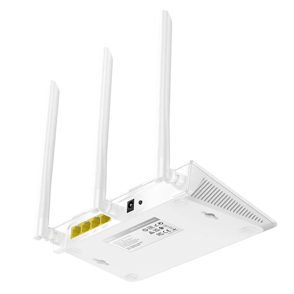 Hoco HI30 Wireless Router WiFi 4, 300Mbps, λευκό