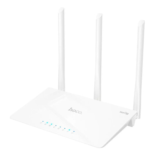 Hoco HI30 Wireless Router WiFi 4, 300Mbps, λευκό