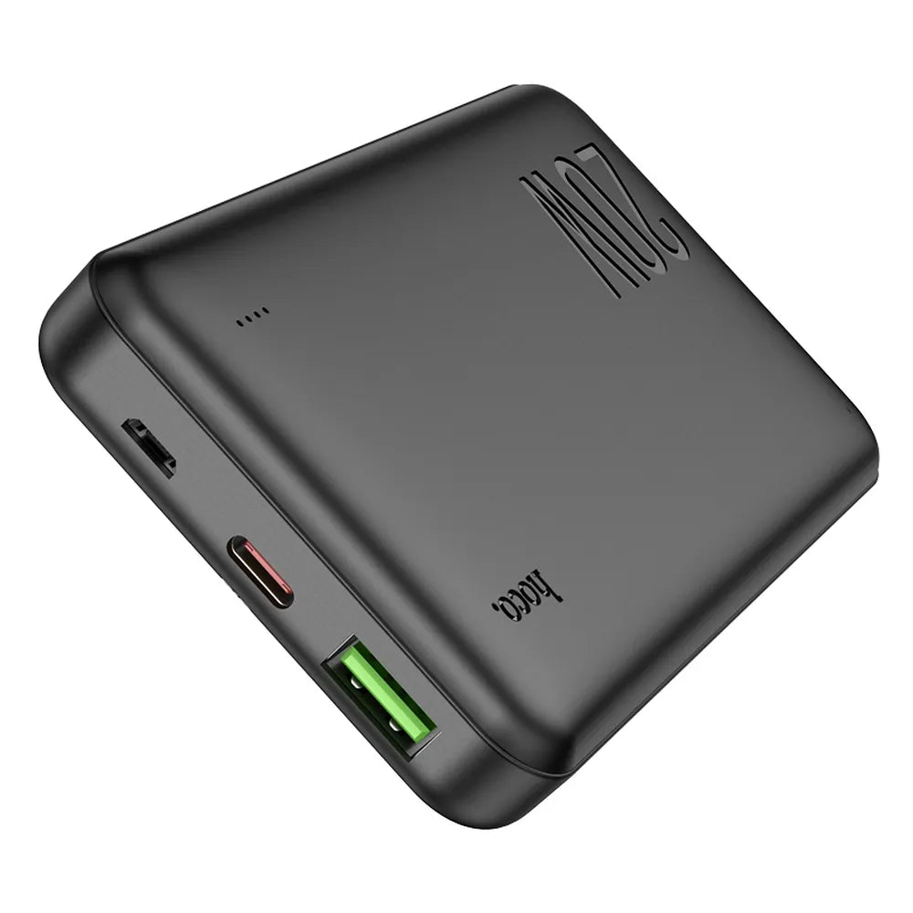 Hoco J87 powerbank 10000 mAh, QC3.0, PD, 3A 20W, μαύρο