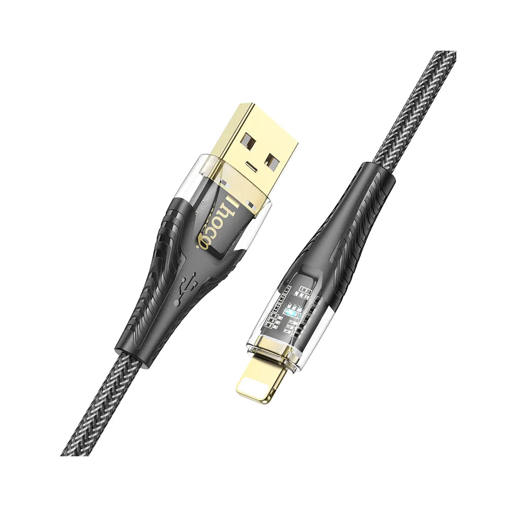 Hoco U121 καλώδιο USB-A σε Lightning 2,4A, 1,2μ, μαύρο