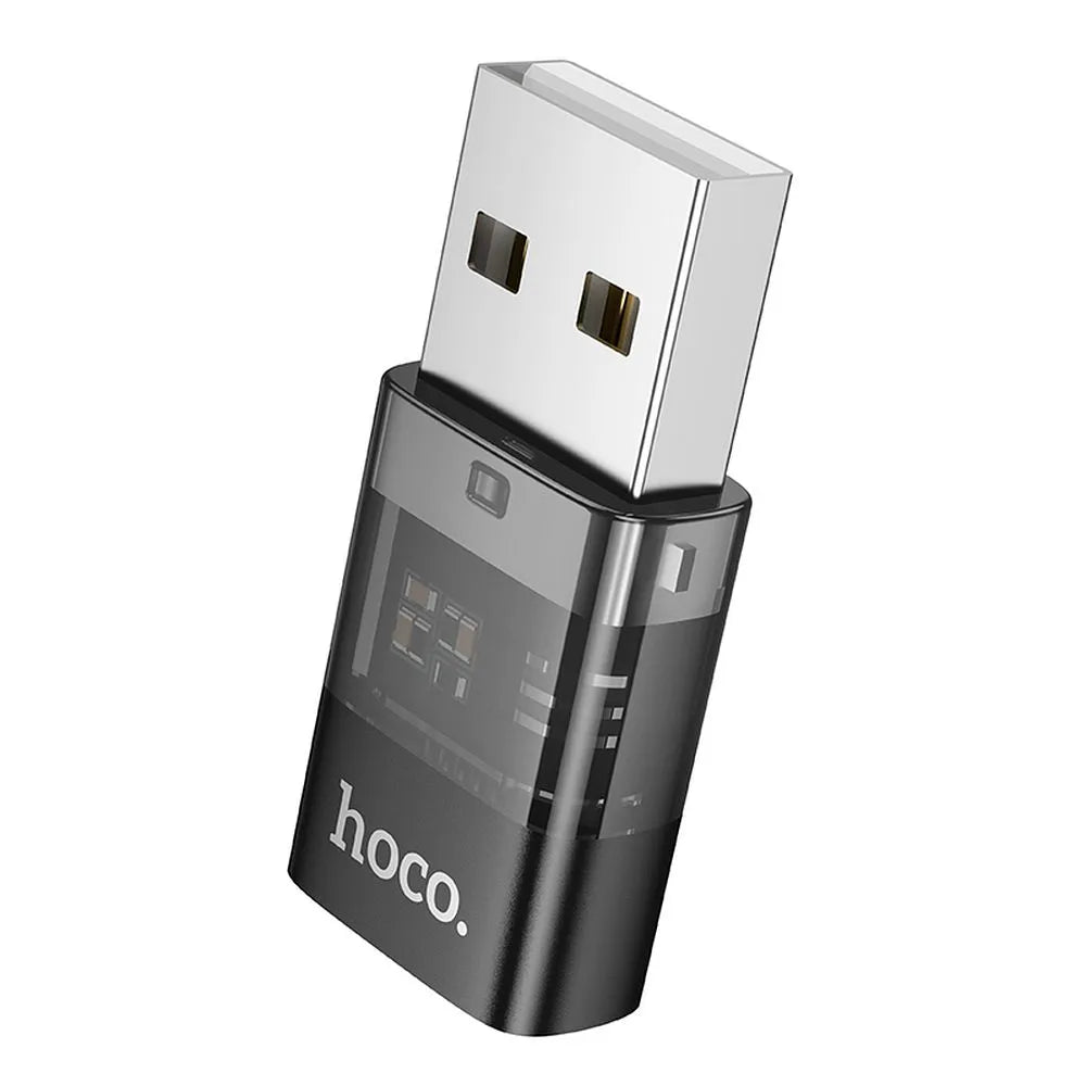 Hoco UA36C αντάπτορας USB A (male) σε Type C (female), μαύρο