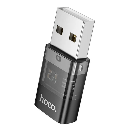 Hoco UA36C αντάπτορας USB A (male) σε Type C (female), μαύρο