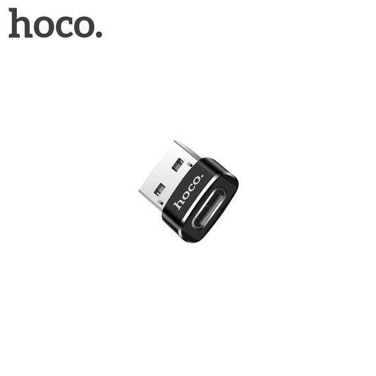 Hoco UA6 αντάπτορας OTG USB-A (αρσενικό) σε Type-C (θηλυκό), μαύρο