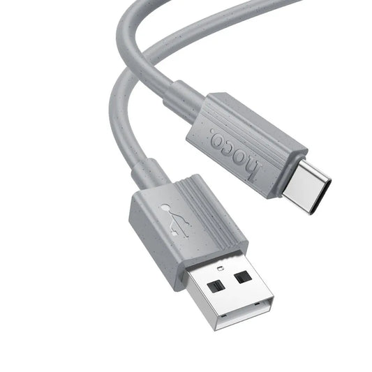 Hoco X107 καλώδιο φόρτισης - δεδομένων USB-A σε USB-C, 3A, 1μ., γκρι