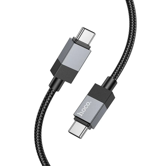 Hoco X110 καλώδιο ταχείας φόρτισης - δεδομένων USB‑C to USB‑C, 3A, 60W, 1μ, μαύρο