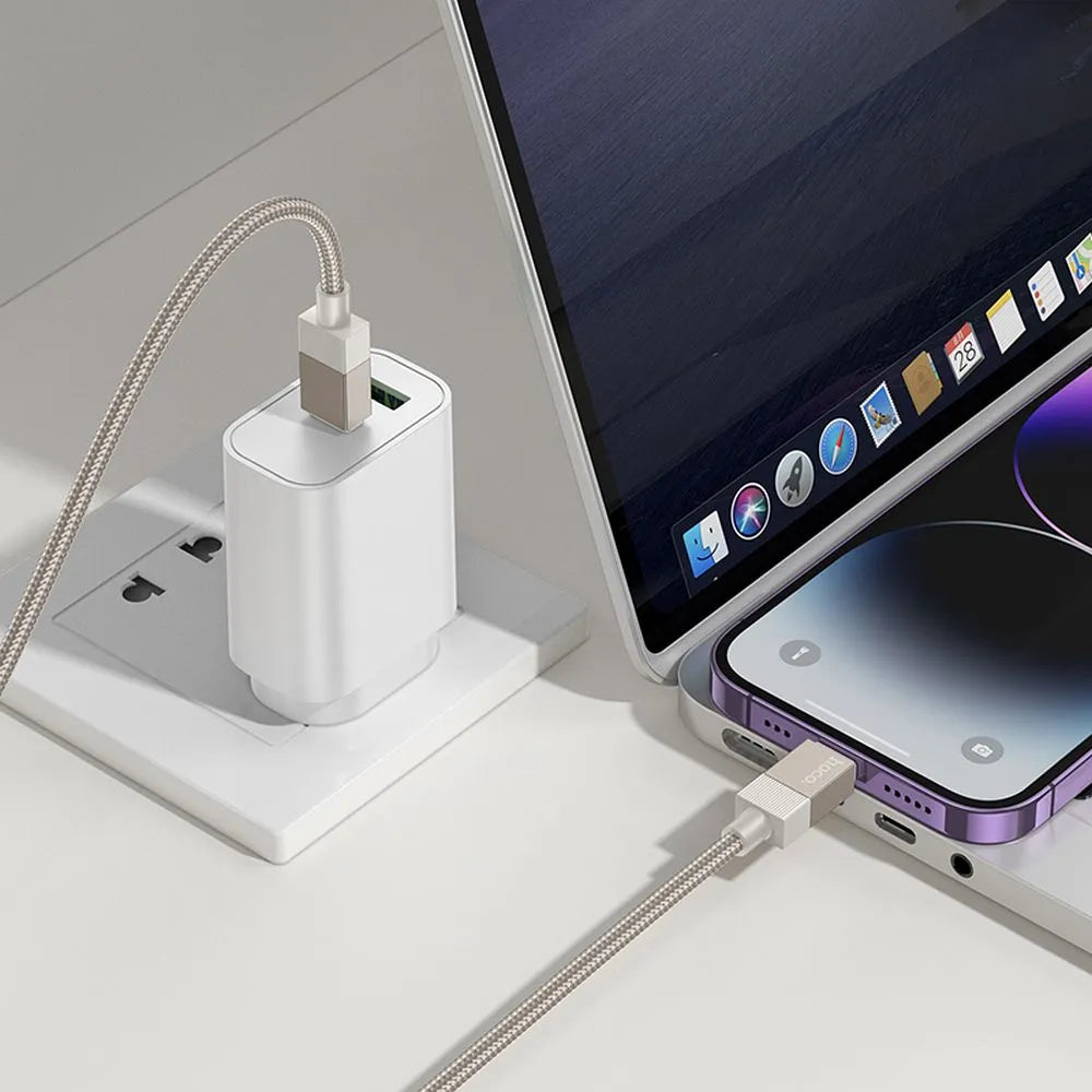 Hoco N41 φορτιστής τοίχου, USB-C & USB-A, PD, 20W, QC 3.0, λευκό