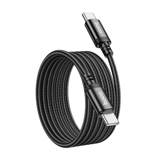 Hoco X89 Wind καλώδιο φόρτισης - δεδομένων, USB-C σε USB-C, 3A, 60W 2μ., μαύρο