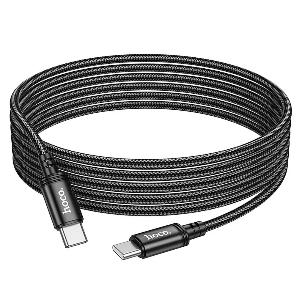 Hoco X91 καλώδιο φόρτισης - δεδομένων, Type-C σε Type-C, PD, 60W, 3μ., μαύρο