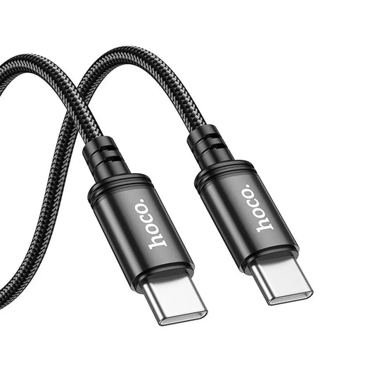 Hoco X91 καλώδιο φόρτισης - δεδομένων, Type-C σε Type-C, PD, 60W, 3μ., μαύρο