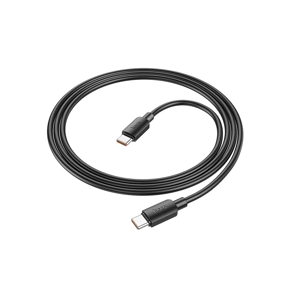 Hoco X96 καλώδιο φόρτισης - δεδομένων, Type C σε Type C, 100W, PD, 6A, 1μ, μαύρο