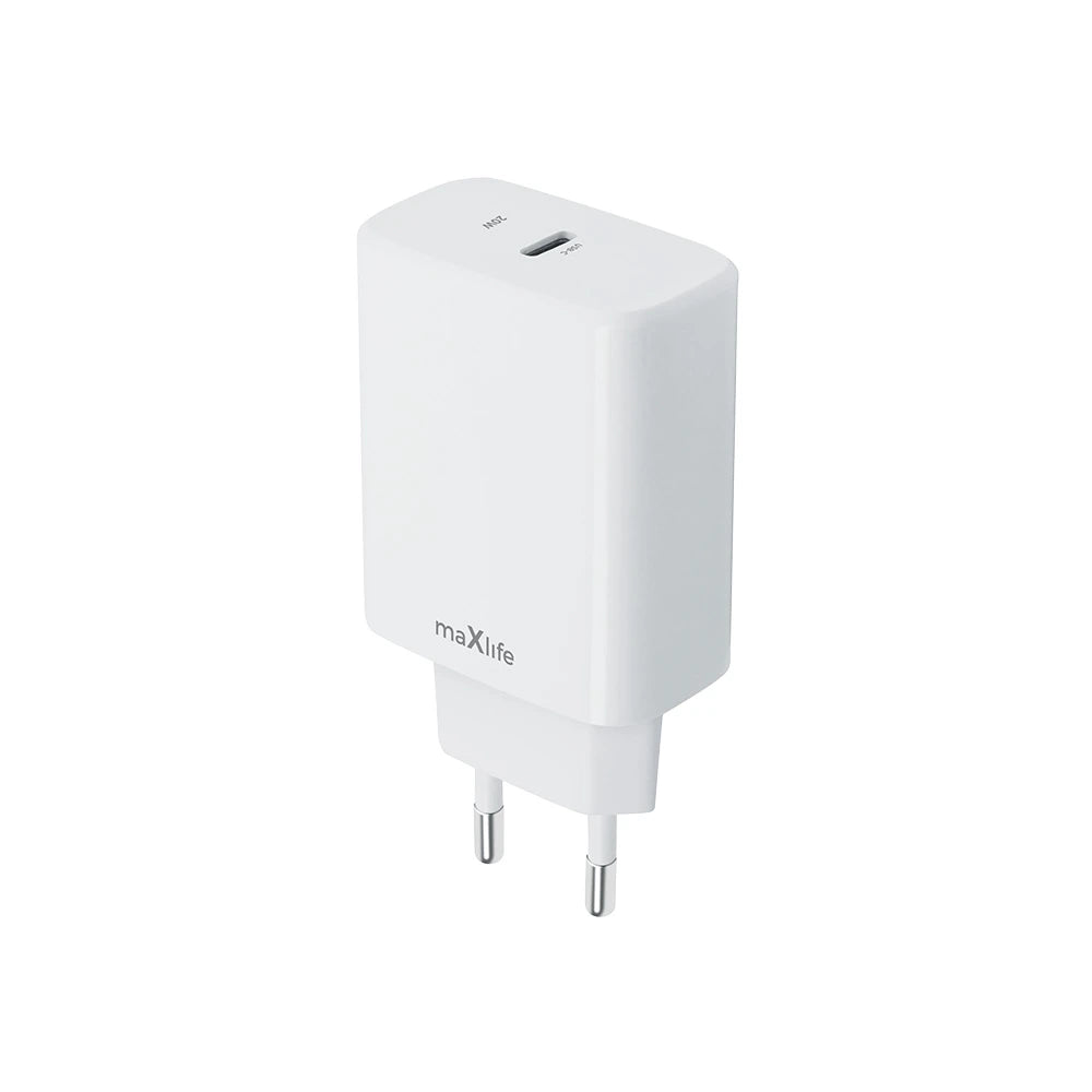 Maxlife MXTC-10-20C φορτιστής τοίχου, PD, QC, 1xUSB-C, 20W, άσπρο