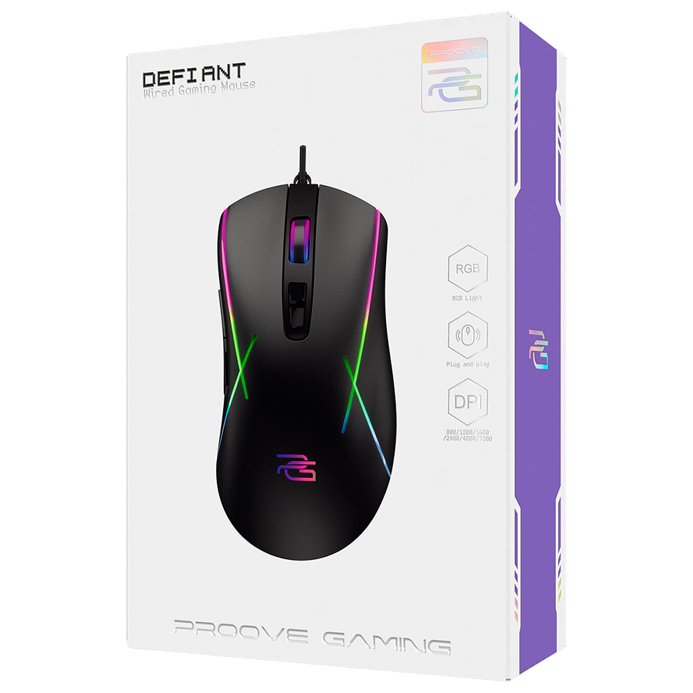 Proove Defiant gaming ποντίκι, RGB, μαύρο (CMDE00000102)