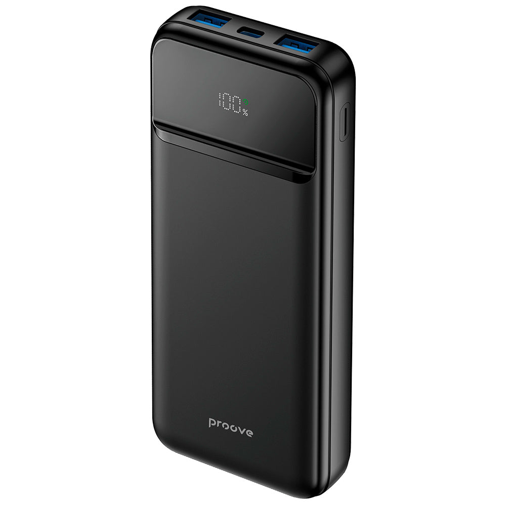 Proove Illuminator 2 (PBIP10212201) Power Bank, 10000mAh, 22.5W, Type-C, 2x USB, LED oθόνη, μαύρο