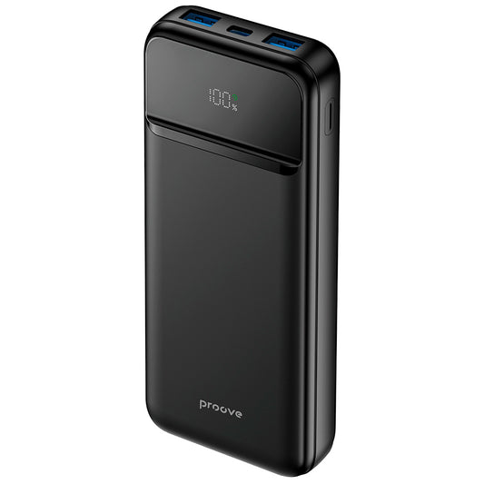 Proove Illuminator 2 (PBIP10212201) Power Bank, 10000mAh, 22.5W, Type-C, 2x USB, LED oθόνη, μαύρο