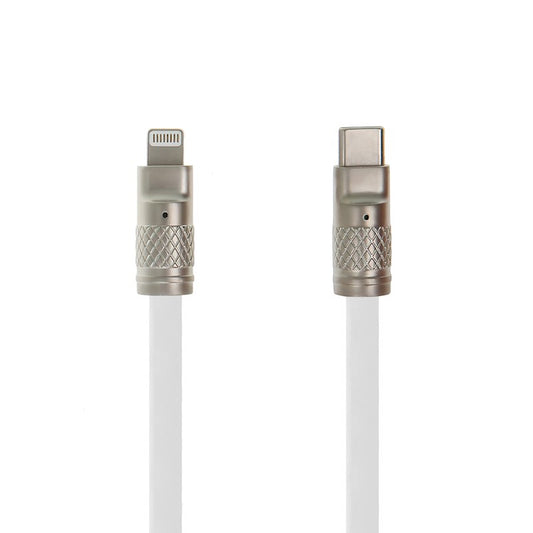 Setty Zink καλώδιο φόρτισης - δεδομένων USB-C σε Lightning, 27W, 1.2μ, λευκό