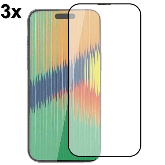 TechWave 5D Full Glue Tempered Glass for iPhone 15 black (Σετ 3 τεμαχίων - bulk)