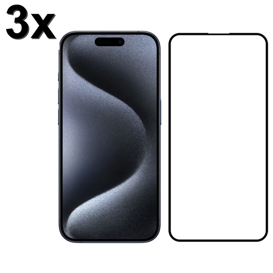 TechWave 5D Full Glue Tempered Glass for Apple iPhone 16 Pro Max black (Σετ 3 τεμαχίων - bulk)