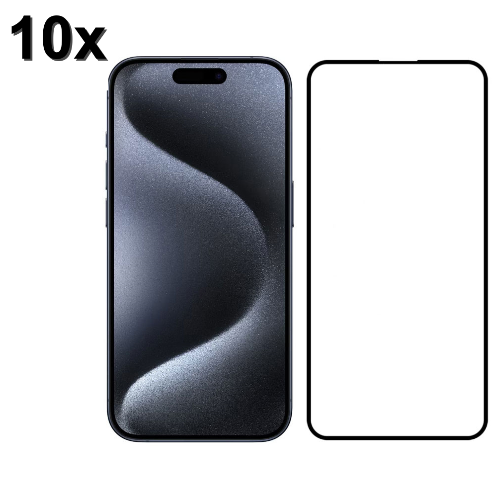 TechWave 5D Full Glue Tempered Glass for Apple iPhone 16 Pro black (Σετ 10 τεμαχίων - bulk)