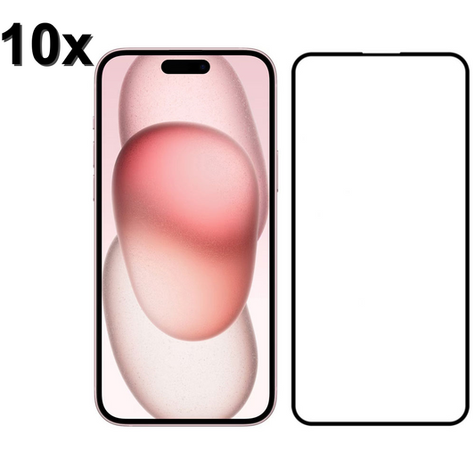TechWave 5D Full Glue Tempered Glass for Apple iPhone 16 black (Σετ 10 τεμαχίων - bulk)