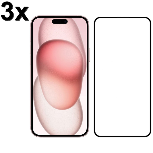 TechWave 5D Full Glue Tempered Glass for Apple iPhone 16 black (Σετ 3 τεμαχίων - bulk)