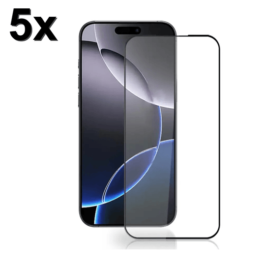 TechWave 5D Full Glue Tempered Glass for Apple iPhone 17 Pro Max black (Σετ 5 τεμαχίων - bulk)