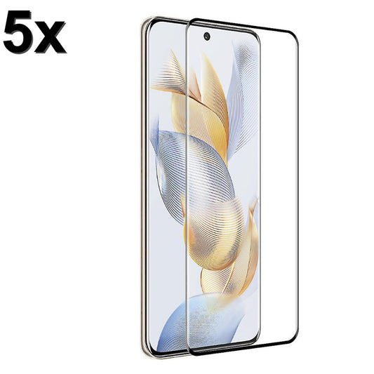 TechWave 5D Full Glue Tempered Glass for Honor 80 Pro / 90 Pro black (Σετ 5 τεμαχίων - bulk)