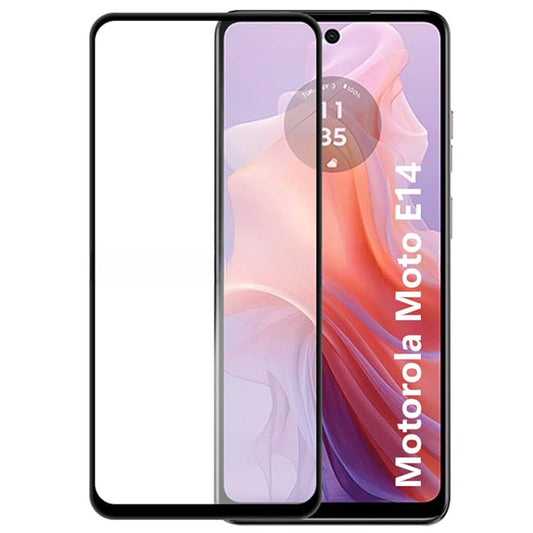 TechWave 5D Full Glue Tempered Glass for Motorola Moto E14 black