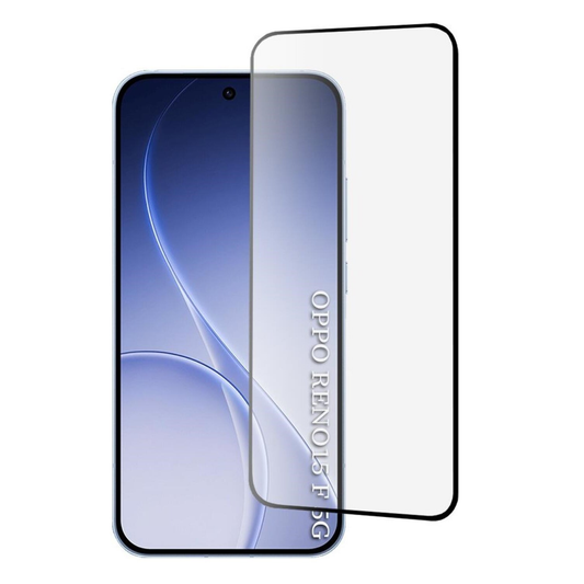 TechWave 5D Full Glue Tempered Glass for Oppo Reno 15F / 15 FS black