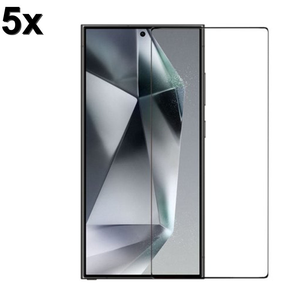 TechWave 5D Full Glue Tempered Glass for Samsung S24 Ultra black (Σετ 5 τεμαχίων - bulk)