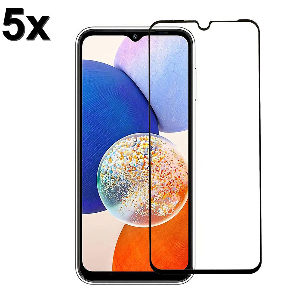 TechWave 5D Full Glue Tempered Glass for Samsung Galaxy A14 4G / 5G black (Σετ 5 τεμαχίων - bulk)