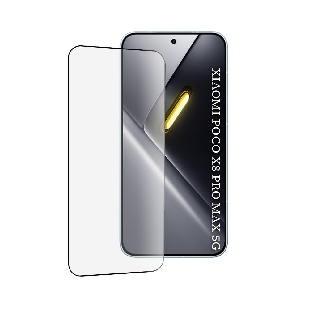 TechWave 5D Full Glue Tempered Glass for Xiaomi Poco X8 Pro Max black