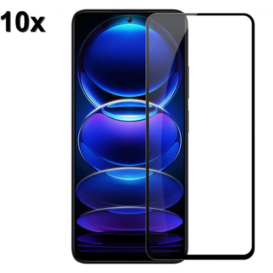 TechWave 5D Full Glue Tempered Glass for Xiaomi Redmi Note 12 Pro / 12 Pro+ black (Σετ 10 τεμαχίων - bulk)