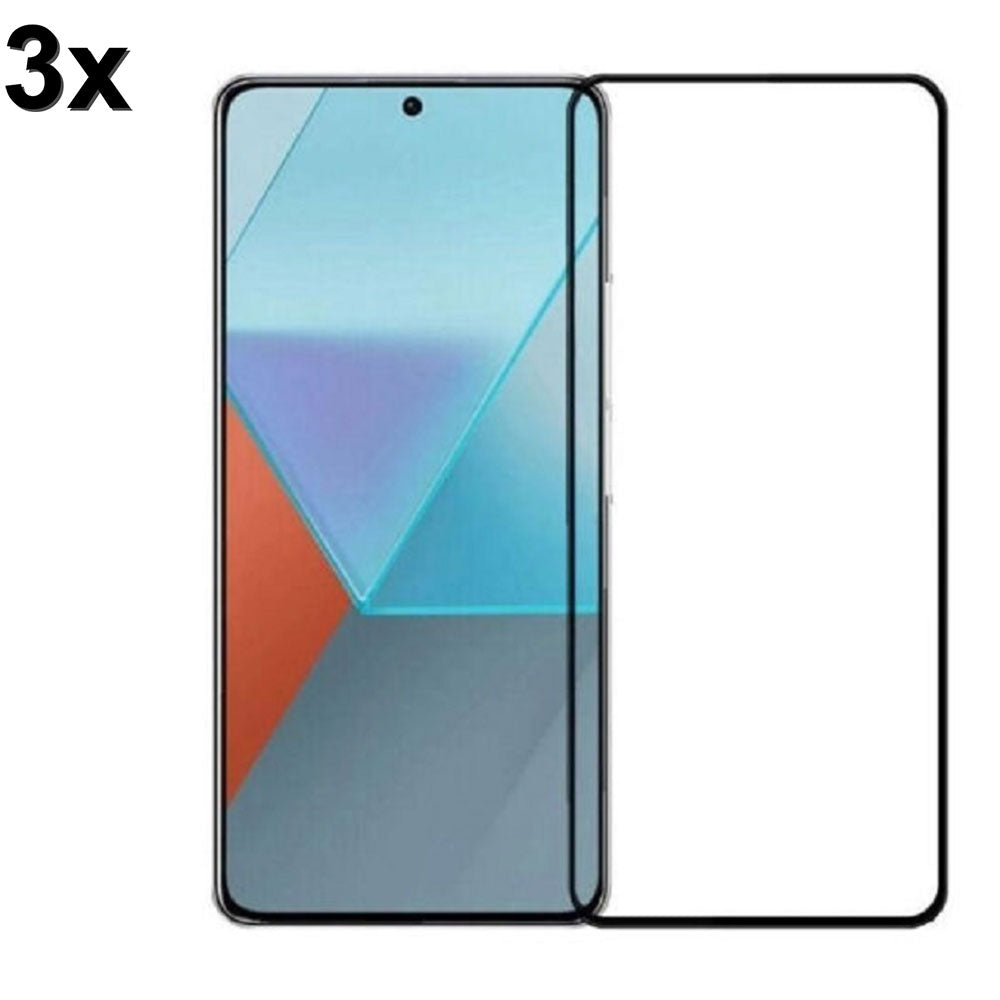 TechWave 5D Full Glue Tempered Glass for Xiaomi Redmi Note 13 / 13 Pro black (Σετ 3 τεμαχίων - bulk)