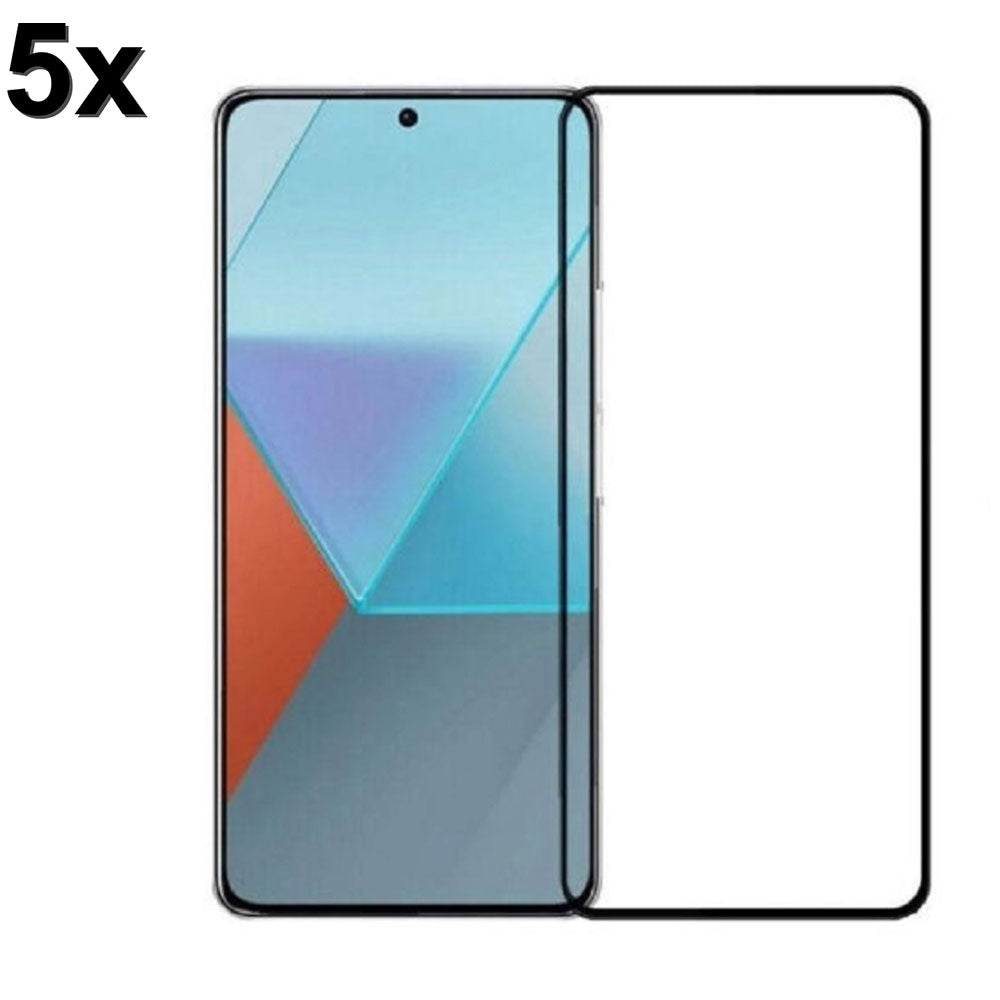 TechWave 5D Full Glue Tempered Glass for Xiaomi Redmi Note 13 / 13 Pro black (Σετ 5 τεμαχίων - bulk)
