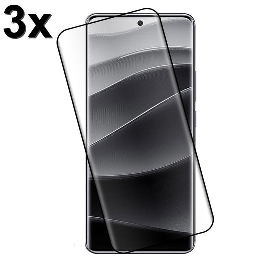 TechWave 5D Full Glue Tempered Glass for Xiaomi Redmi Note 14 4G / 5G black (Σετ 3 τεμαχίων - bulk)