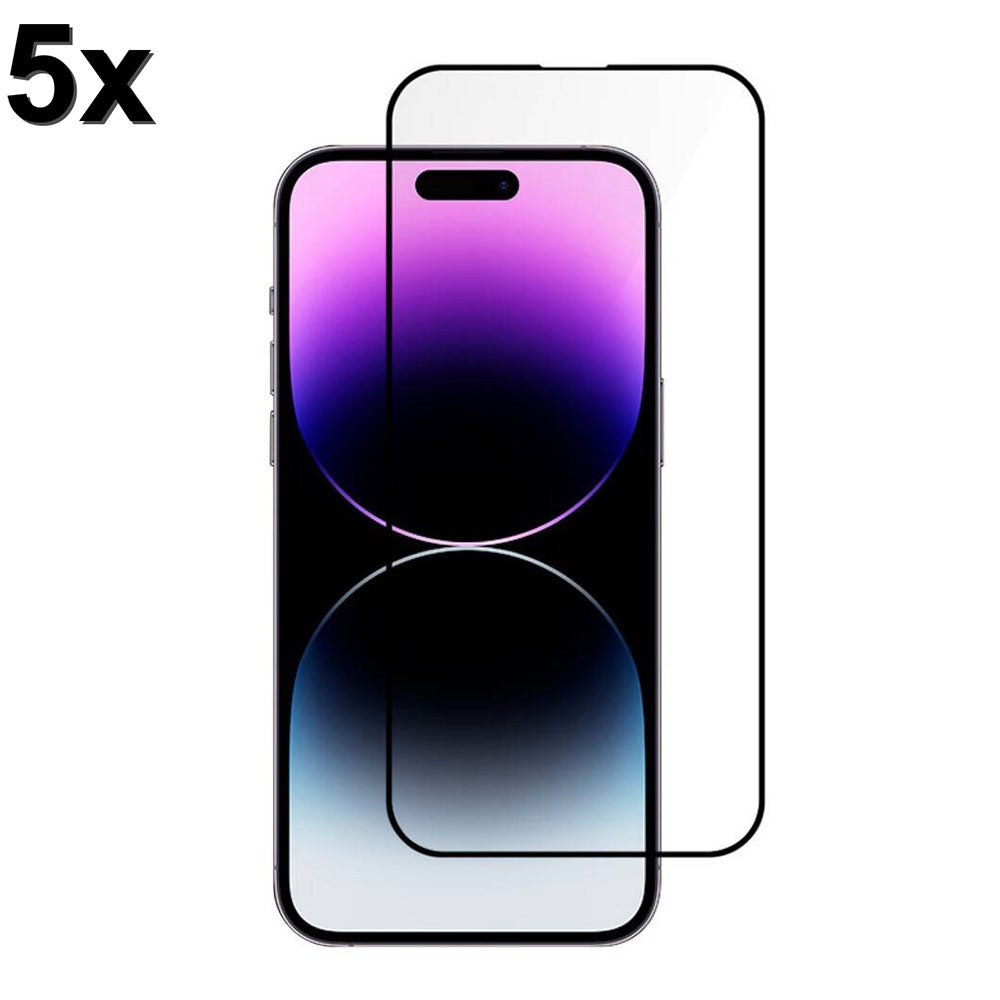 TechWave 5D Full Glue Tempered Glass for iPhone 15 Pro Max black (Σετ 5 τεμαχίων - bulk)