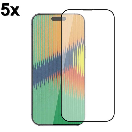 TechWave 5D Full Glue Tempered Glass for iPhone 15 black (Σετ 5 τεμαχίων - bulk)