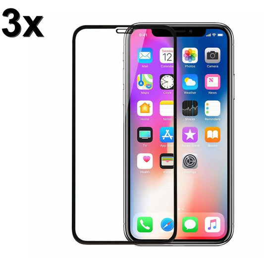 TechWave 5D Full Glue Tempered Glass for iPhone X / XS / 11 Pro black (Σετ 3 τεμαχίων - bulk)