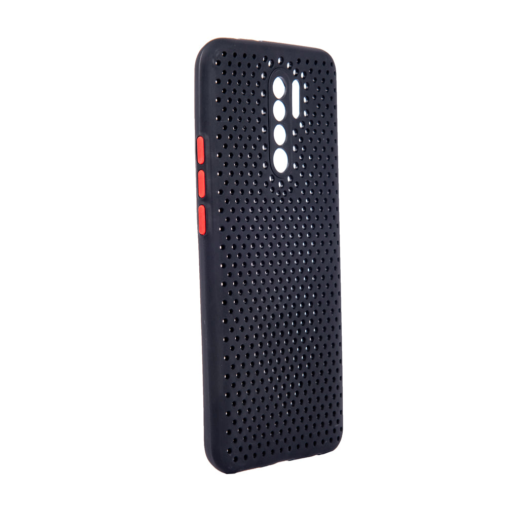 TechWave C thru case for Xiaomi Redmi 9 black / red