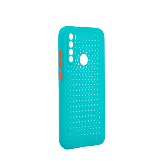 TechWave C thru case for Xiaomi Redmi Note 8T turquoise / orange