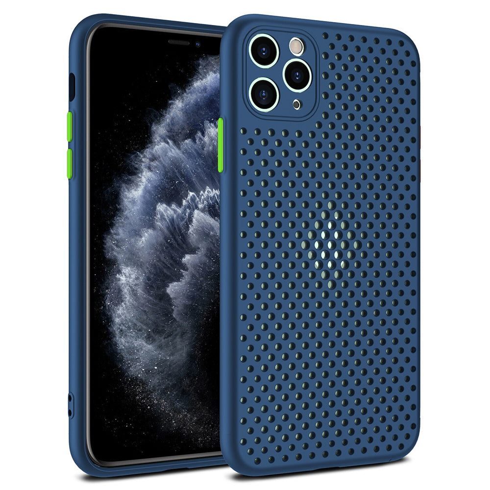 TechWave C thru case for iPhone 11 Pro navy blue / lime