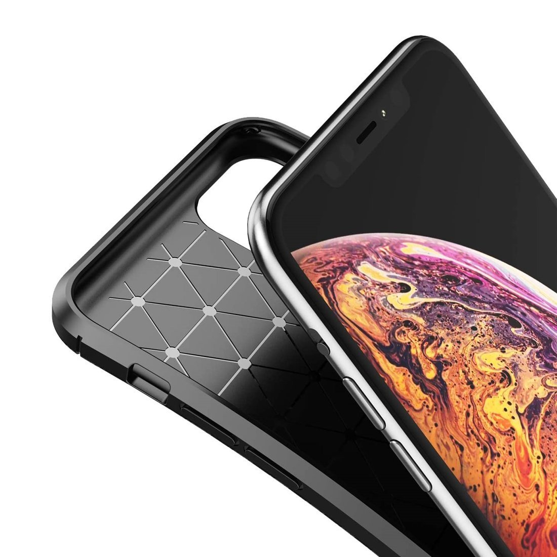 TechWave Carbon Fiber case for iPhone 12/12 Pro black