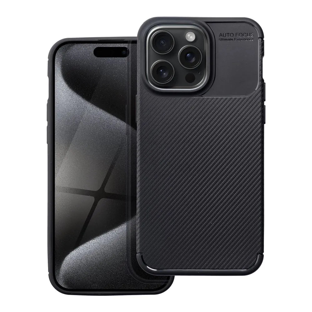 TechWave Carbon Fiber case for iPhone 15 Pro Max black