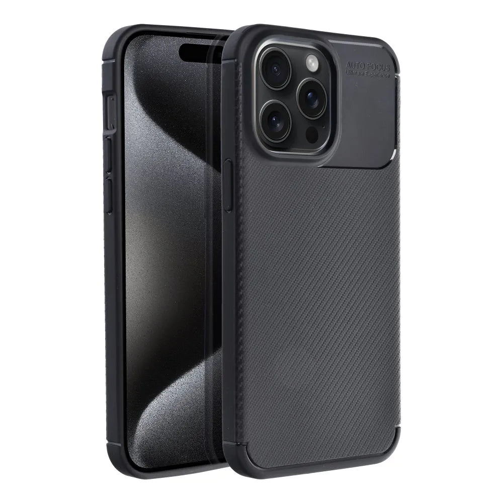 TechWave Carbon Fiber case for iPhone 15 Pro Max black