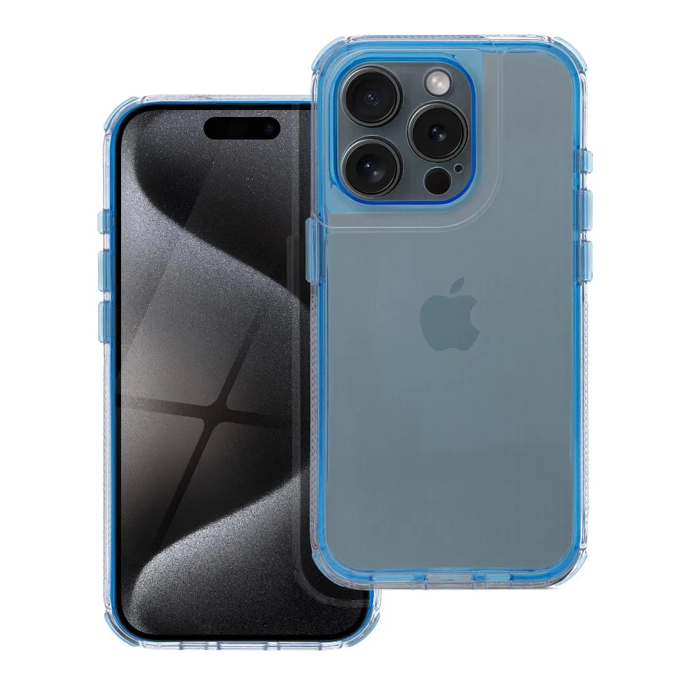 TechWave CrystalGuard case for Apple iPhone 15 Pro blue