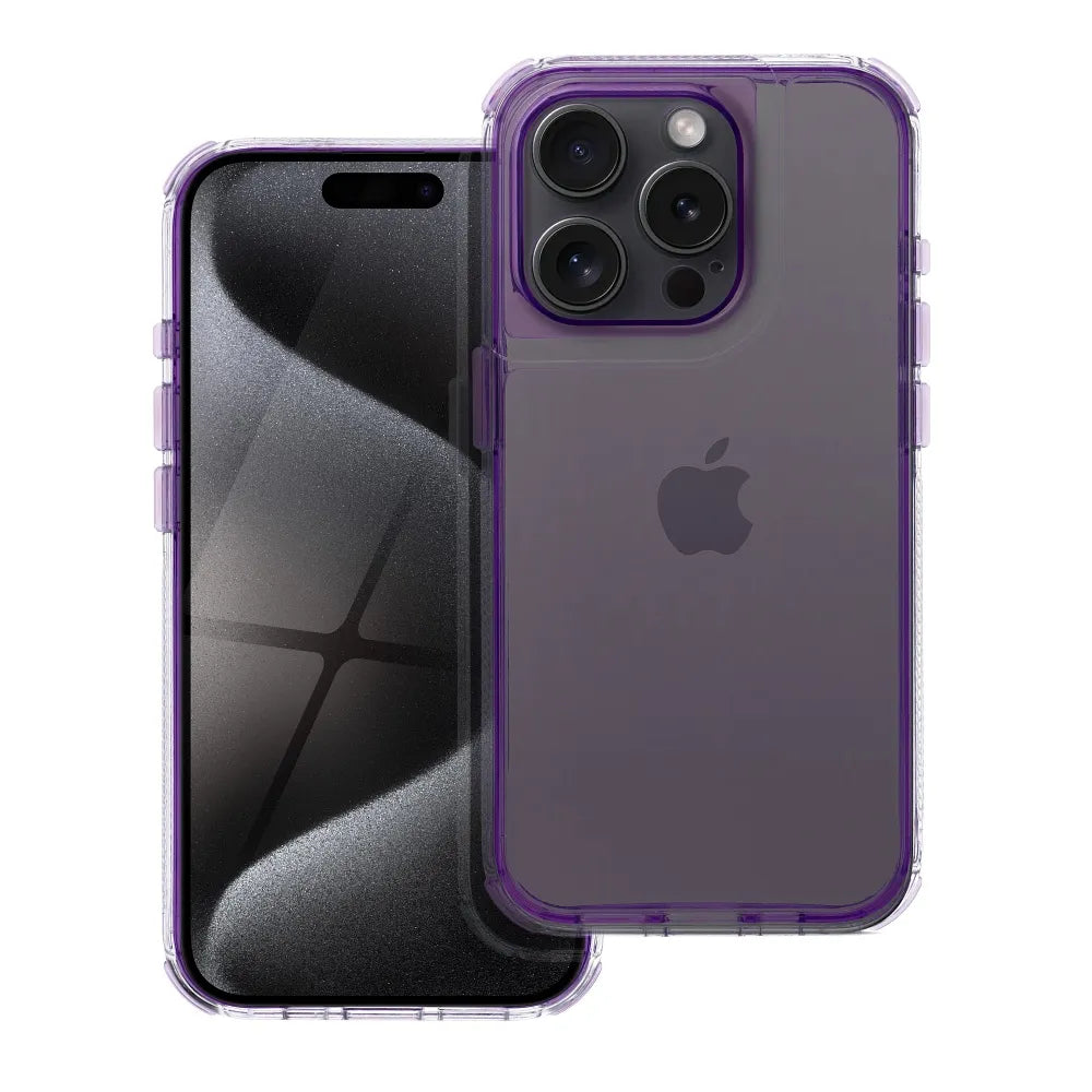 TechWave CrystalGuard case for Apple iPhone 15 Pro violet