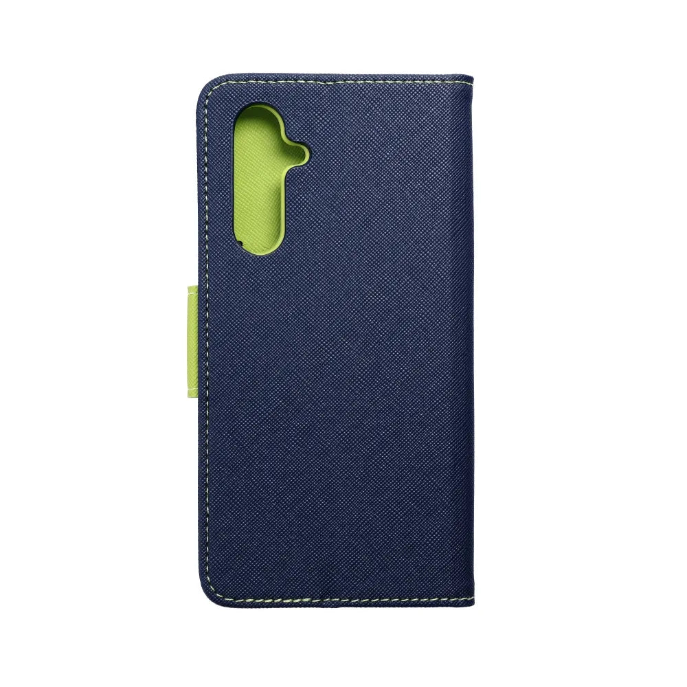 TechWave Fancy Book case for Samsung Galaxy A54 navy blue / lime
