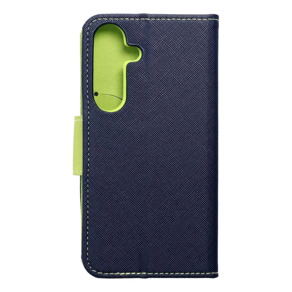 TechWave Fancy Book case for Samsung Galaxy S24 navy blue / lime
